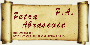 Petra Abrašević vizit kartica